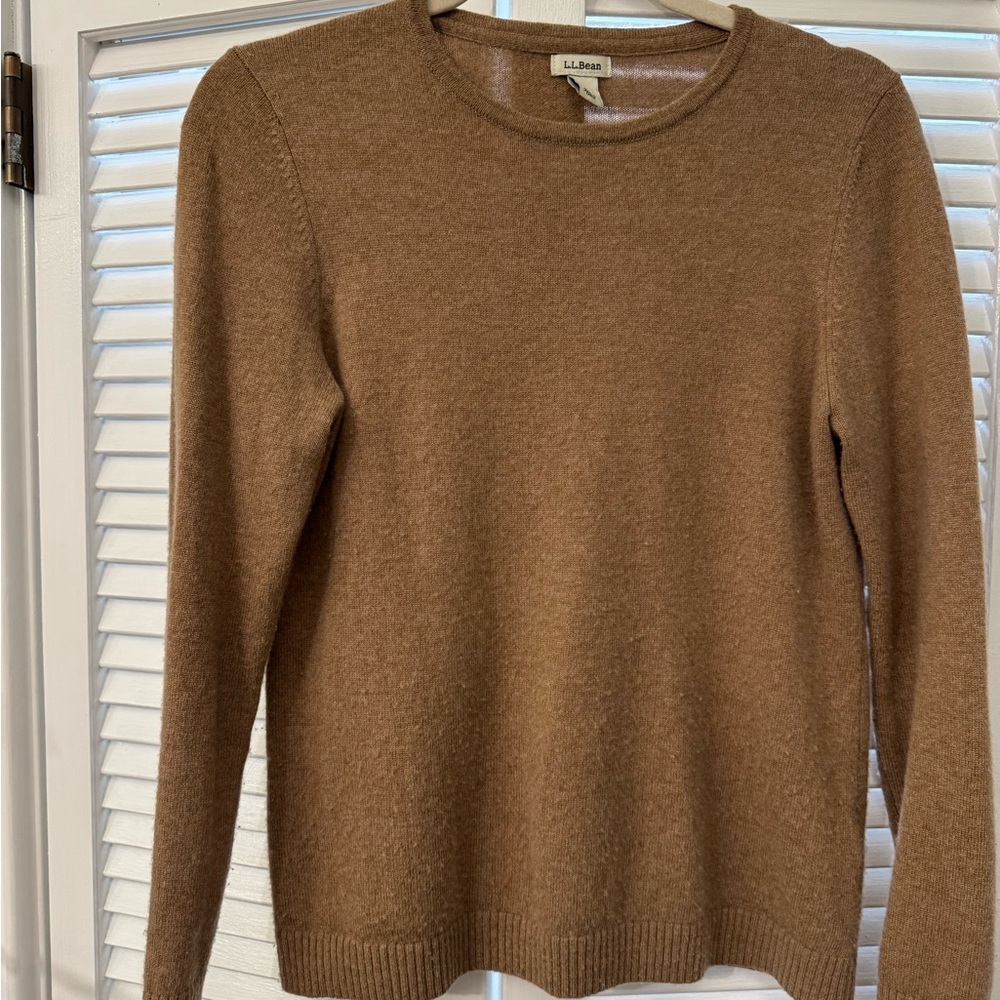 L.L. Bean Women's Camel Cashmere Sweater
